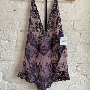NWT Free People Too Cute To Handle Body suit